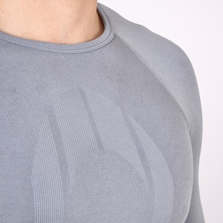 Grey Thermal T-shirt without Collar