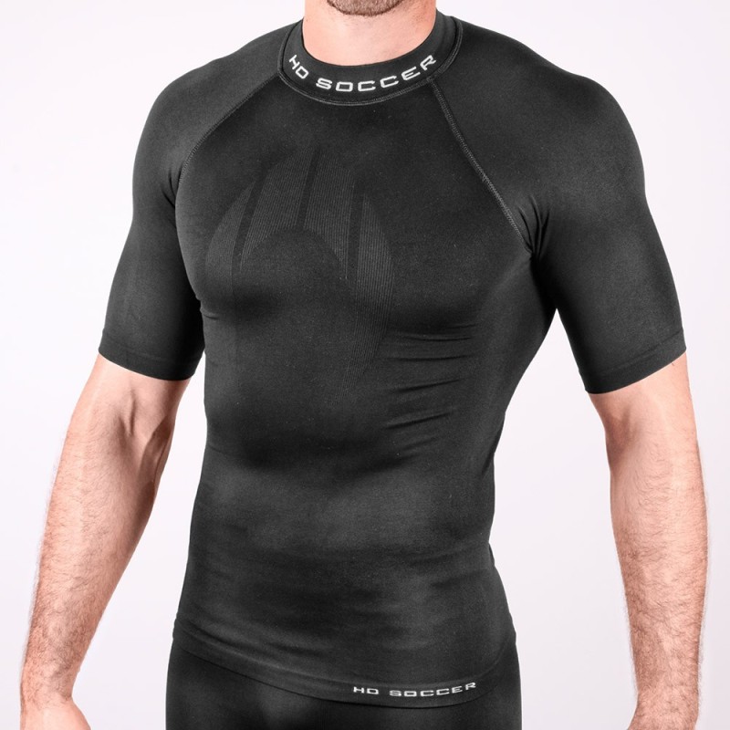 Kurzarm-Thermoshirt Schwarz