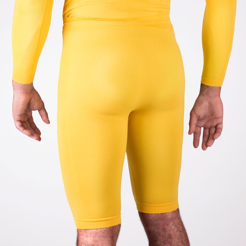 Gele korte thermische legging voor senioren