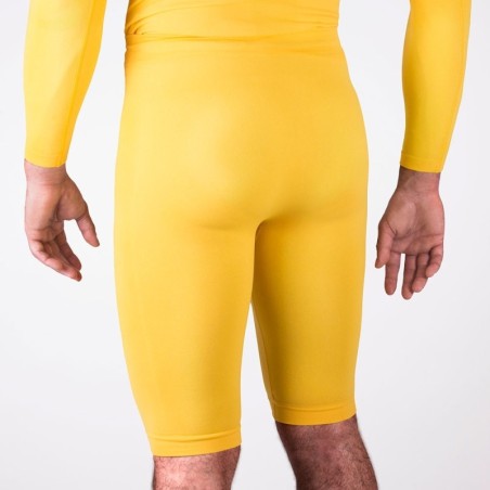 Gele korte thermische legging voor senioren