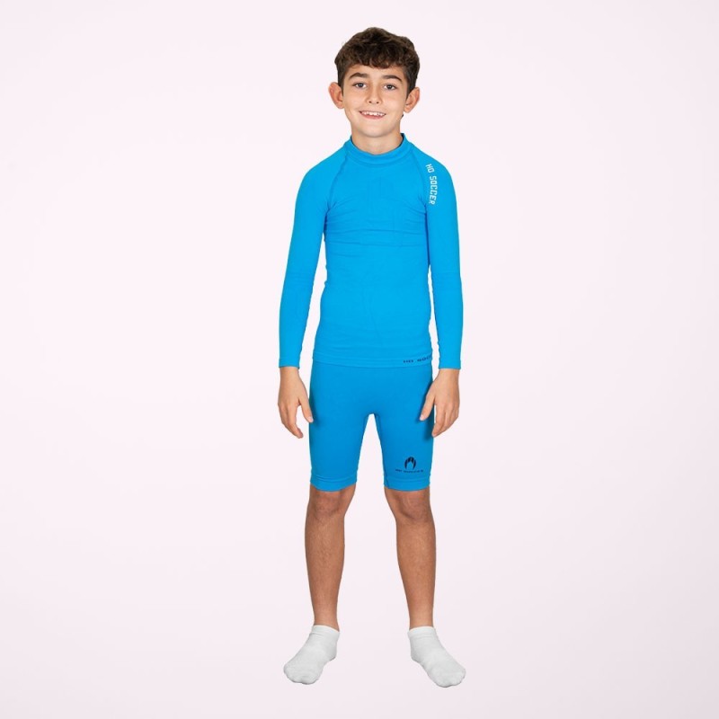 Short blue thermal tights for kids