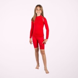 Rode korte thermische legging voor kinderen