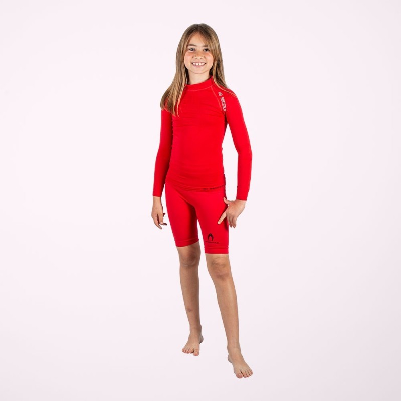 Korte rode thermische legging kind