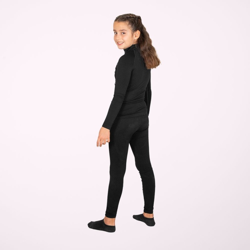 Maillot Thermique à Manches Longues Enfant Noir