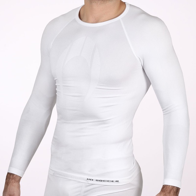 T-shirt thermique sans col blanc