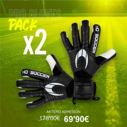 Pack Pro Aktero Adhesion X2 HO Soccer | 2 Guanti da Portiere Professionali
