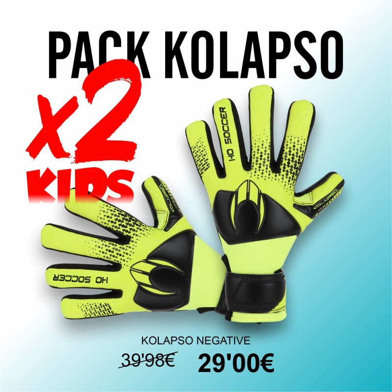 Pack X2 Handschuhe Kolapso Lime HO Soccer | Doppelte Leistung zum besten Preis