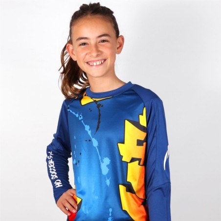 Kinder-Torwarttrikot Graffiti Blau
