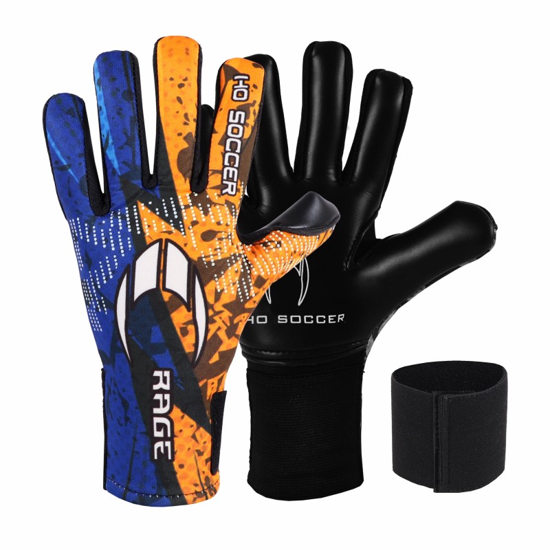 Gants Rage Plus Electric Orange Blue