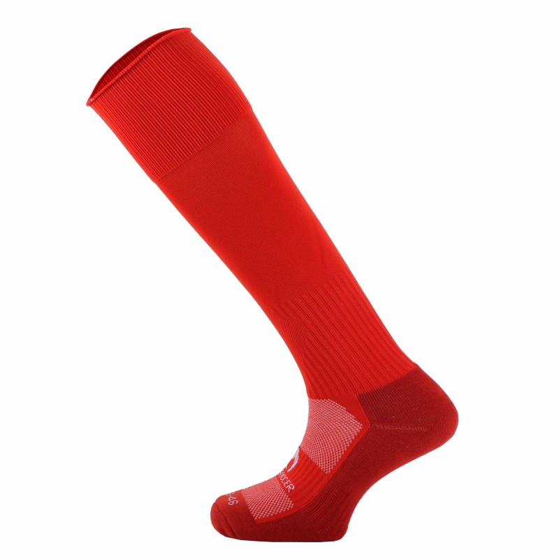 Meias de jogador vermelho