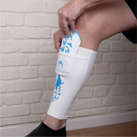 Schienbeinschoner Rebel weiß/blau