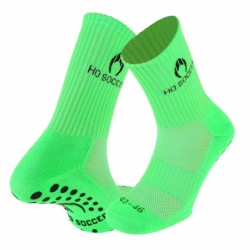 Calcetín deportivo antideslizante verde fluor