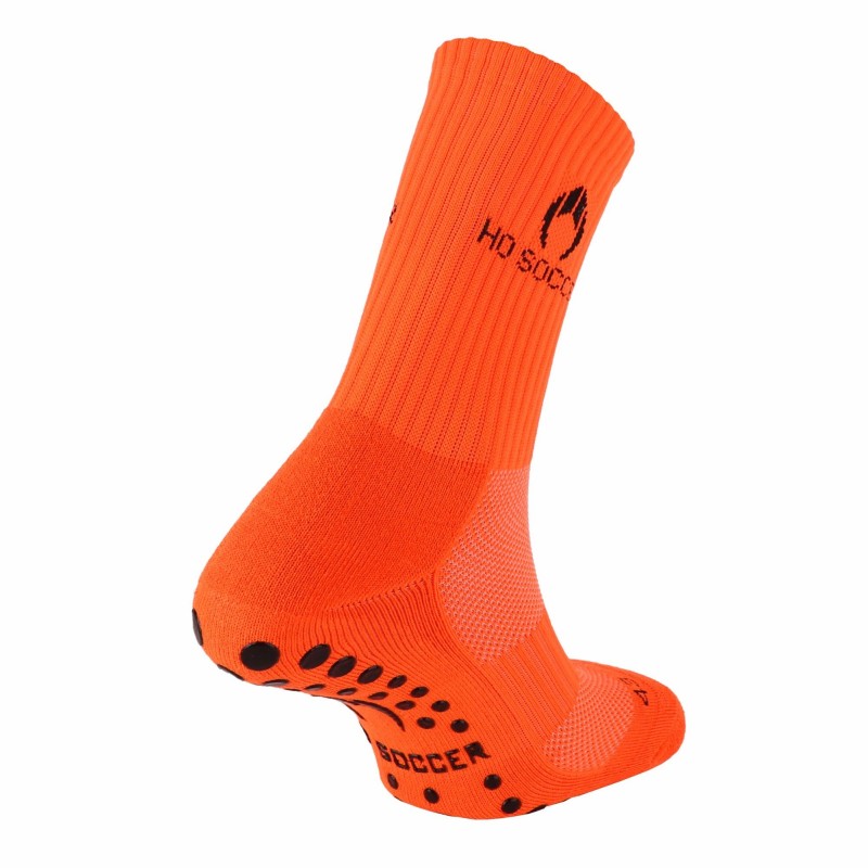 Chaussette de sport antidérapante orange fluo