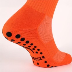 Chaussette de sport antidérapante orange fluo