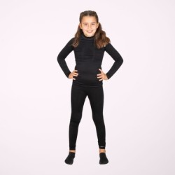 Collant termici lunghi neri bambino