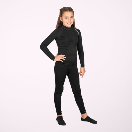 Lange thermische legging zwart kind