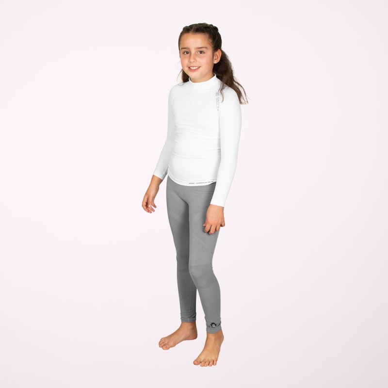 Boy's long grey thermal leggings