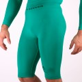 Thermal base layer short tights in green ADULT