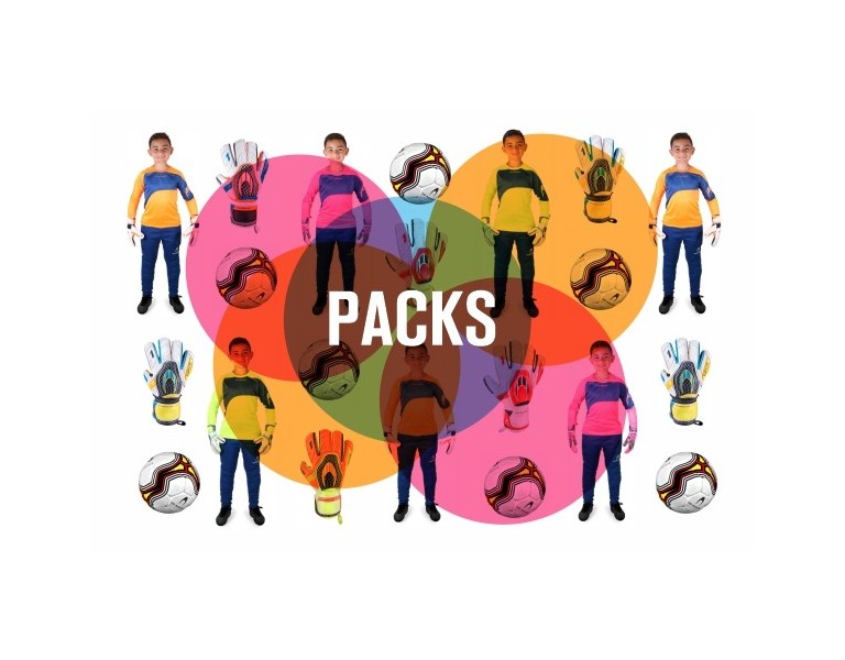 PACKS DE FÚTBOL COMPLETOS PARA EL PEQUEÑO PORTERO